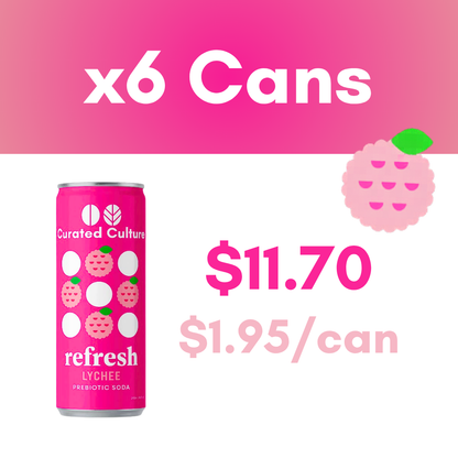 Refresh Lychee Prebiotic Soda