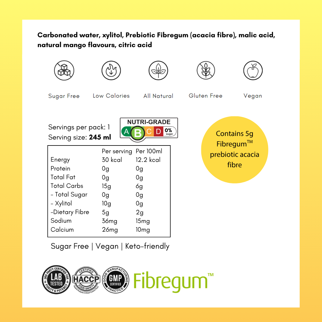Refresh Mango Prebiotic Soda