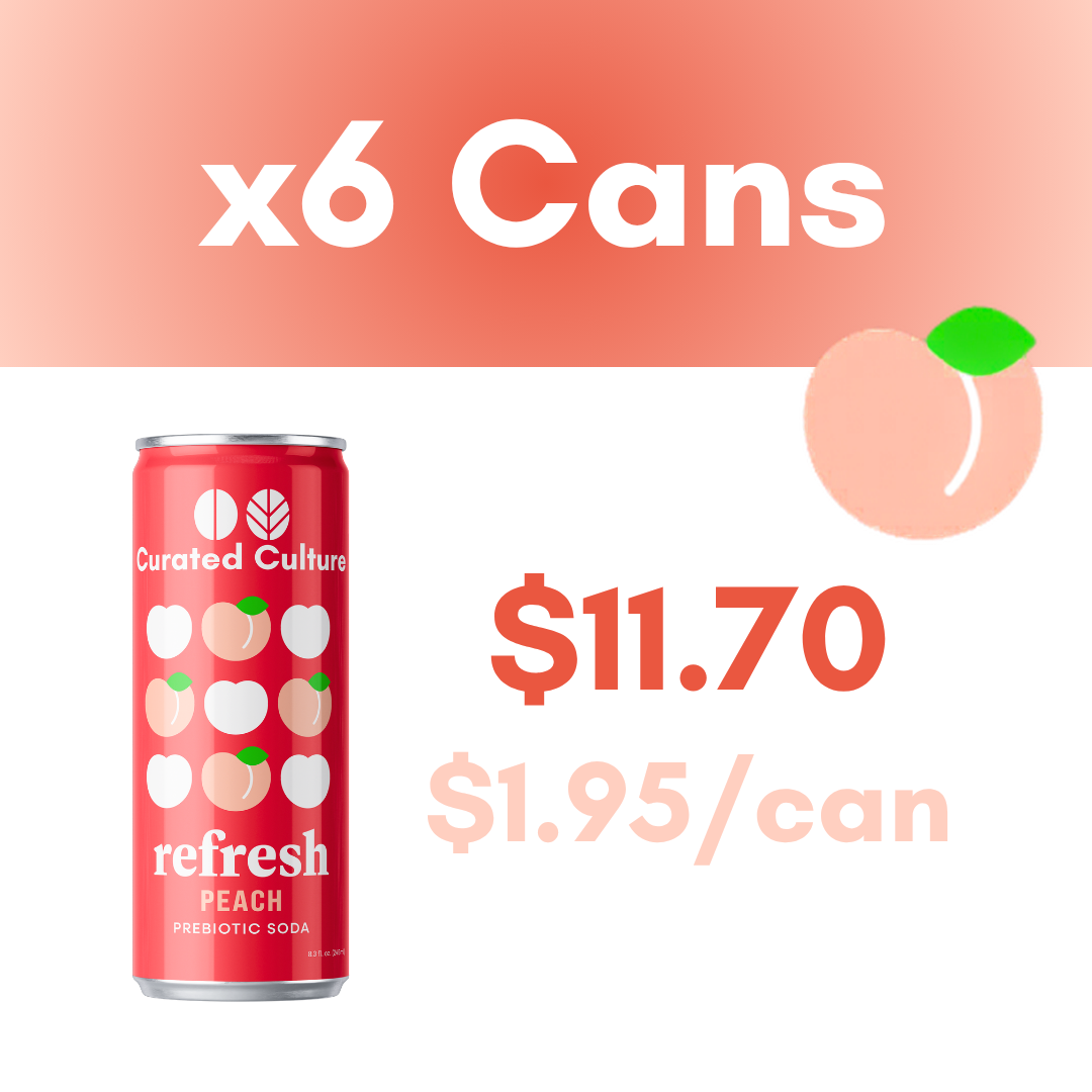 Refresh Peach Prebiotic Soda