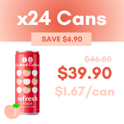 Refresh Peach Prebiotic Soda